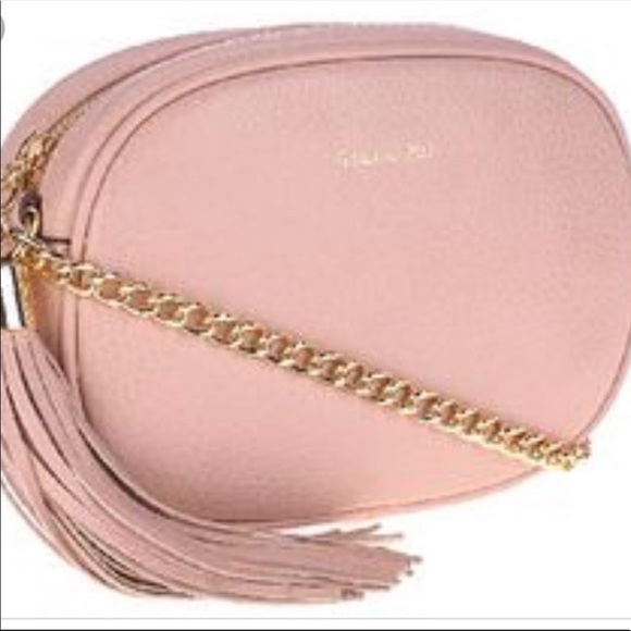 G.I.L.I Italian Blush Pebbled Leather Bag - Picture 4 of 8